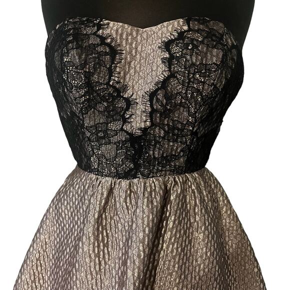 Astr Glam Whimsigoth Bronze and Black Cocktail Party Homecoming Mini Dress XS - Picture 2 of 4